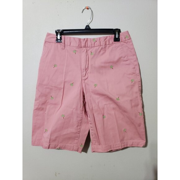 Khakis International Design green palm tree print, 100% cotton shorts, size 8 - Picture 1 of 7